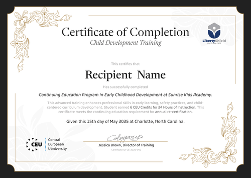 Editable Child Care Certificate Template – Landscape Editable Child Care Certificate Template – Landscape