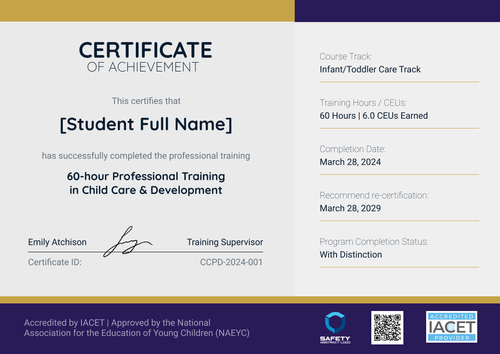 Free Child Care Certificate Template for Bulk Editing - Landscape Free Child Care Certificate Template for Bulk Editing - Landscape