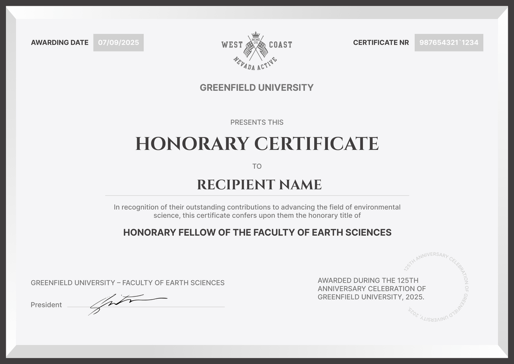 Free Refined Honorary Certificate Template from Certifier - Landscape Free Refined Honorary Certificate Template from Certifier - Landscape