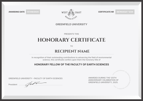 Free Refined Honorary Certificate Template from Certifier - Landscape Free Refined Honorary Certificate Template from Certifier - Landscape