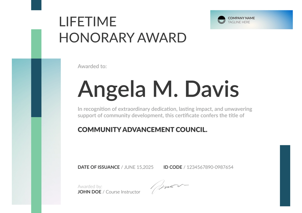 Simple Green Honorary Certificate Template - Landscape Simple Green Honorary Certificate Template - Landscape