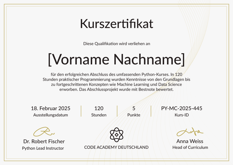 Erhöhte schlichte Kurszertifikat Vorlage Erhöhte schlichte Kurszertifikat Vorlage