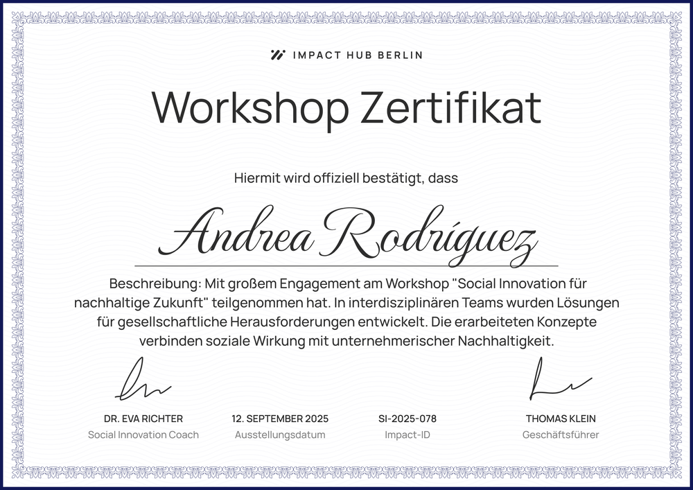 Gratis Social Innovation Zertifikat Workshop Vorlage - Landscape Gratis Social Innovation Zertifikat Workshop Vorlage - Landscape