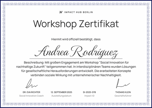 Gratis Social Innovation Zertifikat Workshop Vorlage - Landscape Gratis Social Innovation Zertifikat Workshop Vorlage - Landscape