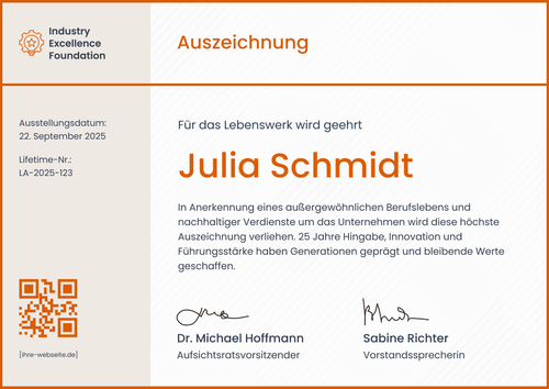 Moderne Auszeichnung Vorlage – Querformat Moderne Auszeichnung Vorlage – Querformat