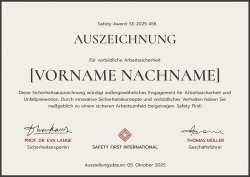 Professionelle Auszeichnung Vorlage – Querformat Professionelle Auszeichnung Vorlage – Querformat