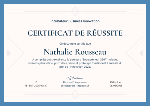 Certificat de réussite modèle simple et épuré – Paysage Certificat de réussite modèle simple et épuré – Paysage