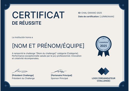 Certificat de réussite modèle professionnel – Paysage Certificat de réussite modèle professionnel – Paysage