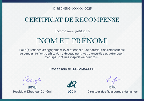 Personnalisez un certificat de récompense d’association - Paysage Personnalisez un certificat de récompense d’association - Paysage