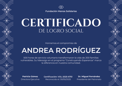 Modelo de certificado de logro para imprimir – Horizontal Modelo de certificado de logro para imprimir – Horizontal