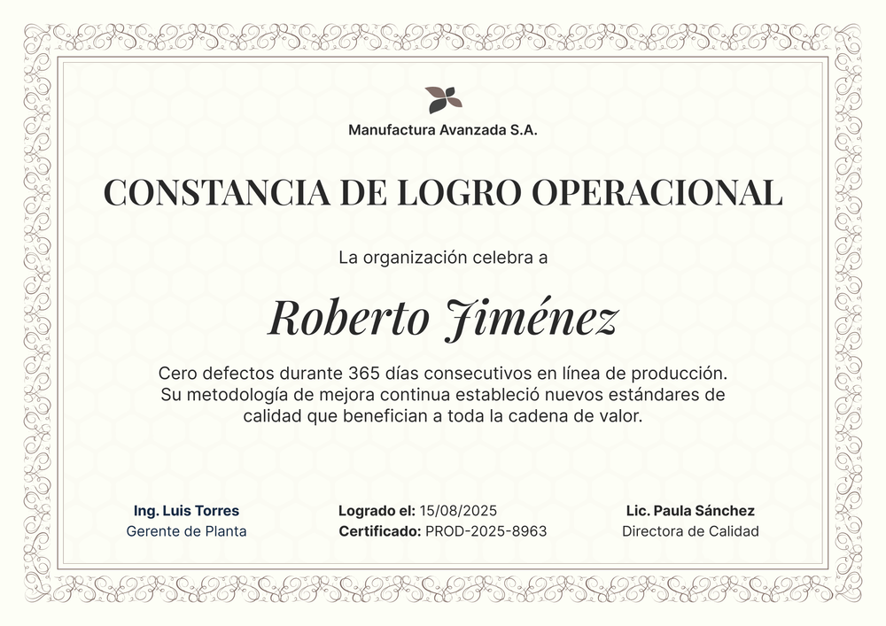 Modelo de certificado de logro institucional – Horizontal Modelo de certificado de logro institucional – Horizontal