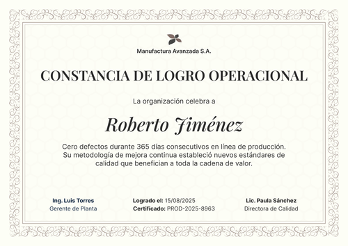 Modelo de certificado de logro institucional – Horizontal Modelo de certificado de logro institucional – Horizontal