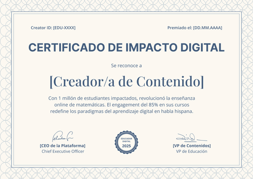Modelo de certificado de logro institucional – Horizontal Modelo de certificado de logro institucional – Horizontal