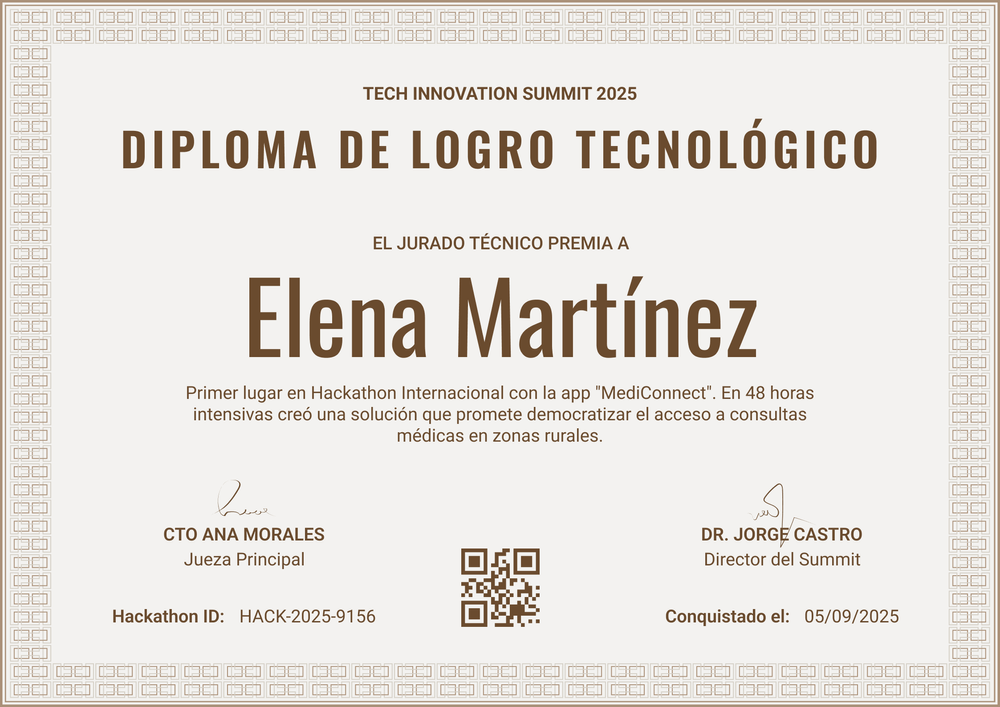 Modelo de certificado de logro formal y estándar – Horizontal Modelo de certificado de logro formal y estándar – Horizontal