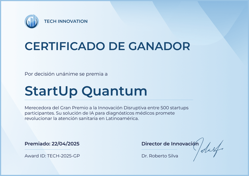 Modelo de certificado de premio para innovación empresarial - Horizontal Modelo de certificado de premio para innovación empresarial - Horizontal
