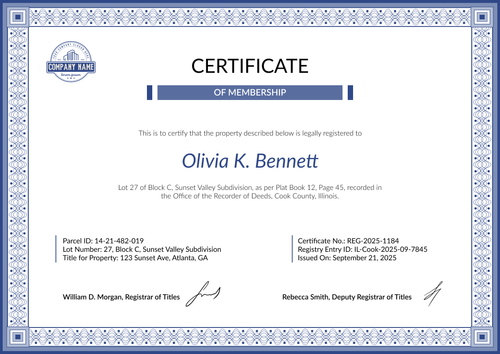 Formal and Soft Real Estate Certificate Template That Delivers Trust - Landscape Formal and Soft Real Estate Certificate Template That Delivers Trust - Landscape