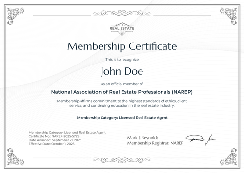 Timeless White Real Estate Certificate Template to Edit for Free - Landscape Timeless White Real Estate Certificate Template to Edit for Free - Landscape