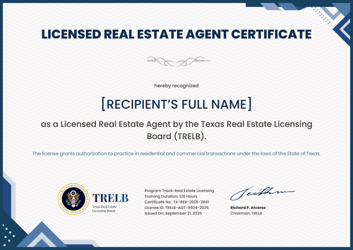 Geometric Real Estate Certificate Template With Classic Elegance - Landscape Geometric Real Estate Certificate Template With Classic Elegance - Landscape