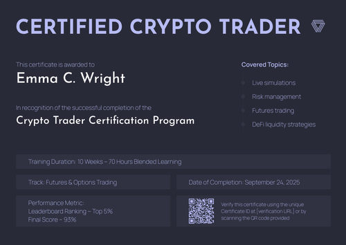 Crypto Trading Certificate Template – Landscape Crypto Trading Certificate Template – Landscape