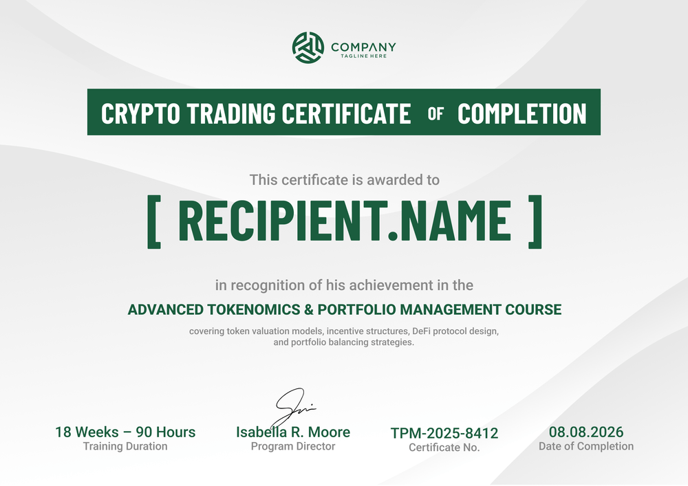 Bright Crypto Trading Certificate Template – Landscape Bright Crypto Trading Certificate Template – Landscape