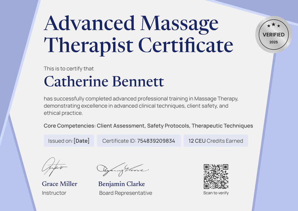 Editable CEU Massage Therapist Certificate Template - Landscape Editable CEU Massage Therapist Certificate Template - Landscape