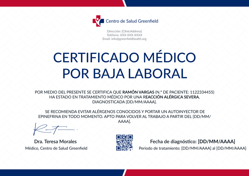 Crea tu modelo de certificado médico sencillo – Horizontal Crea tu modelo de certificado médico sencillo – Horizontal