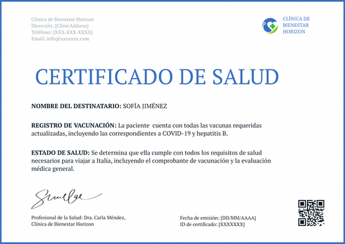 Genera tu modelo de certificado médico nítido – Horizontal Genera tu modelo de certificado médico nítido – Horizontal