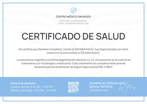 Valida tu modelo de certificado médico ligero – Horizontal Valida tu modelo de certificado médico ligero – Horizontal