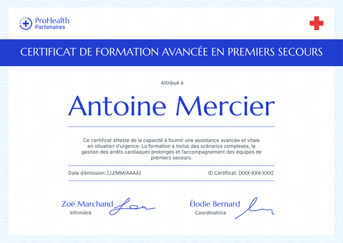 Certificat premiers secours discret – Paysage Certificat premiers secours discret – Paysage