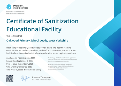 Modern School Sanitization Certificate Template Landscape Modern School Sanitization Certificate Template Landscape