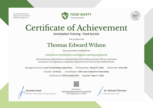 Sanitization Training Certificate Template Landscape Sanitization Training Certificate Template Landscape