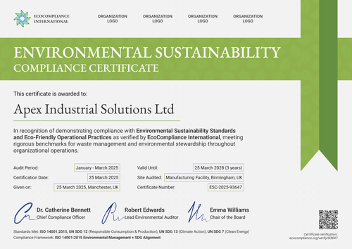 Edit Formal Sustainable Development Certificate Template Free - Landscape Edit Formal Sustainable Development Certificate Template Free - Landscape