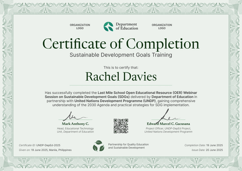 Green Sustainable Development Certificate Template – Landscape Green Sustainable Development Certificate Template – Landscape