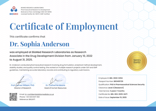 Professional Work Experience Certificate Template – Landscape Professional Work Experience Certificate Template – Landscape