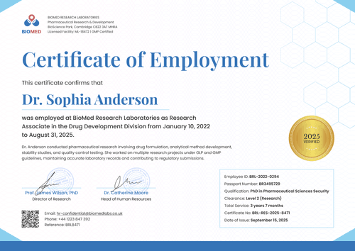 Professional Work Experience Certificate Template – Landscape Professional Work Experience Certificate Template – Landscape