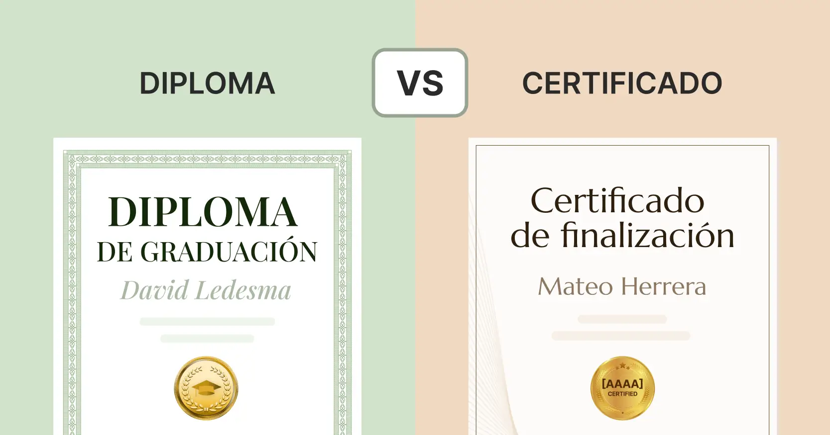 Certificado vs Diploma: diferencias clave explicadas cover image Certificado vs Diploma: diferencias clave explicadas cover image