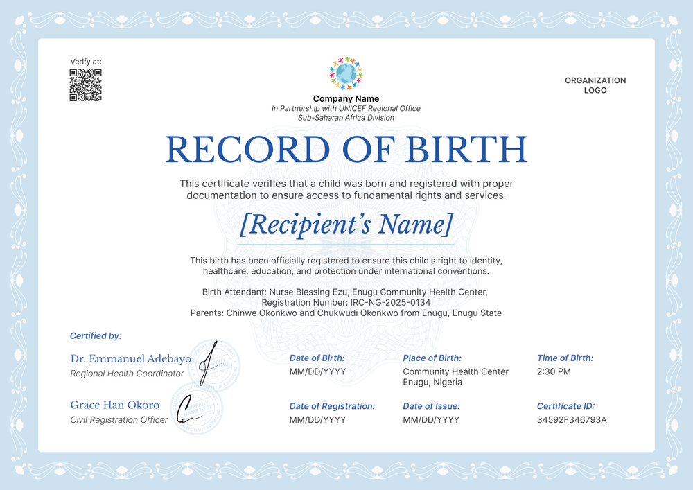 Free Birth Certificate Template – Landscape Free Birth Certificate Template – Landscape