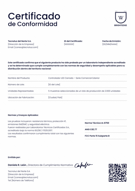 Certificado de conformidad profesional gratis - Portrait Certificado de conformidad profesional gratis - Portrait