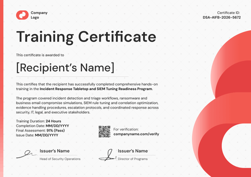 Customizable Online Training Certificate Template – Landscape Customizable Online Training Certificate Template – Landscape