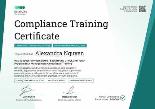 Green Compliance Training Certificate Template – Landscape Green Compliance Training Certificate Template – Landscape