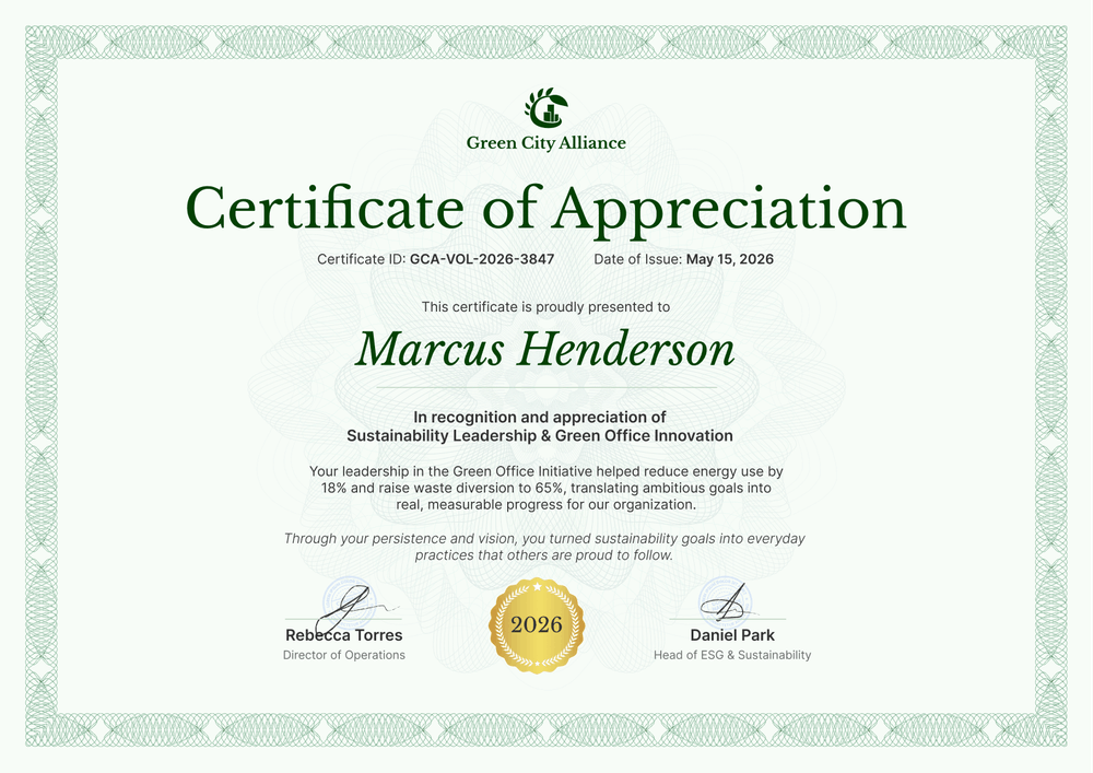 Free Template of Certificate of Appreciation to Customize Online - Landscape Free Template of Certificate of Appreciation to Customize Online - Landscape