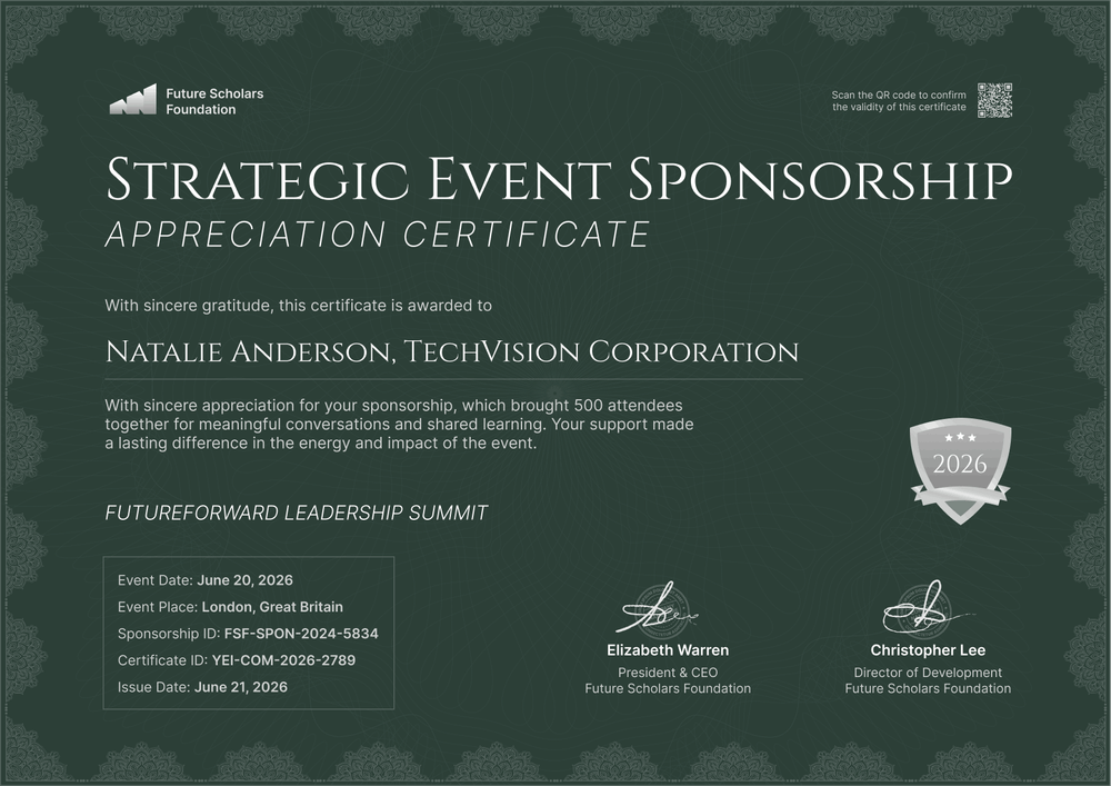 Strategic Event Sponsorship Appreciation Certificate Template - Landscape Strategic Event Sponsorship Appreciation Certificate Template - Landscape