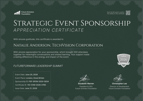 Strategic Event Sponsorship Appreciation Certificate Template - Landscape Strategic Event Sponsorship Appreciation Certificate Template - Landscape