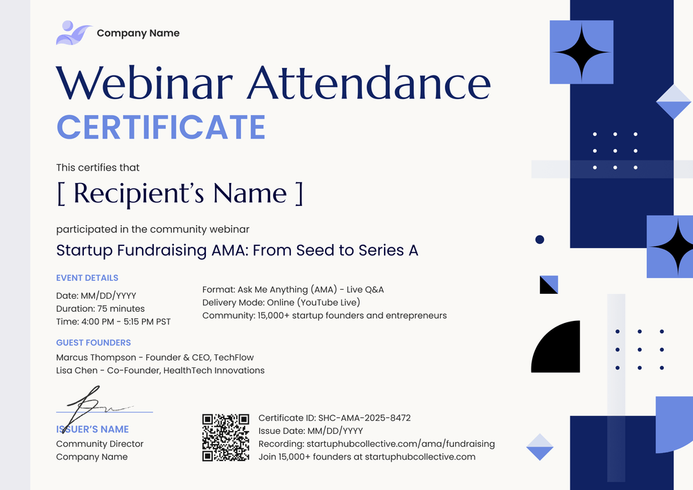 Event Attendance Certificate Template – Landscape Event Attendance Certificate Template – Landscape