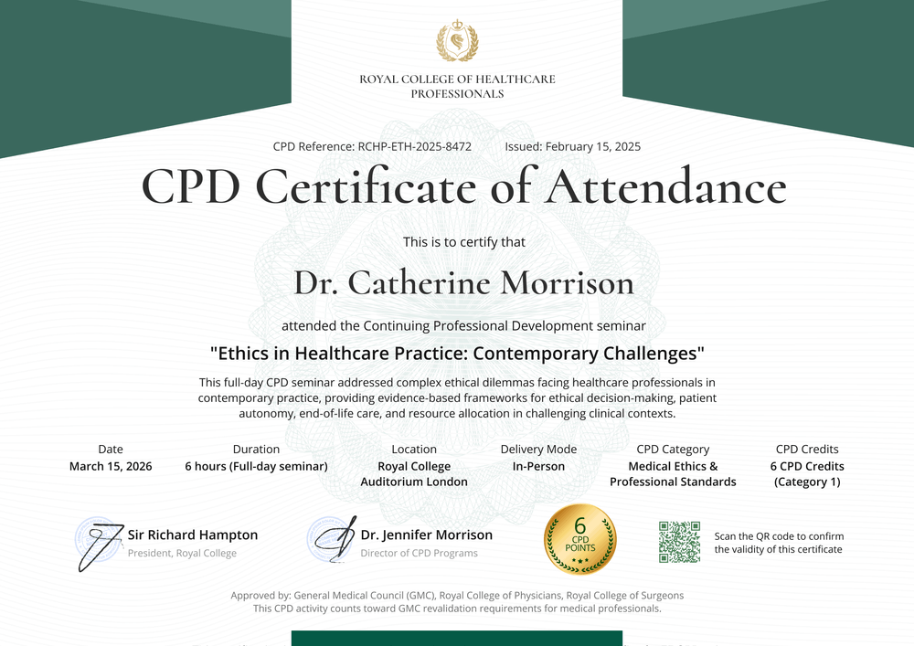 CPD Certificate of Attendance to Personalize Online - Landscape CPD Certificate of Attendance to Personalize Online - Landscape