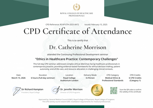 CPD Certificate of Attendance to Personalize Online - Landscape CPD Certificate of Attendance to Personalize Online - Landscape
