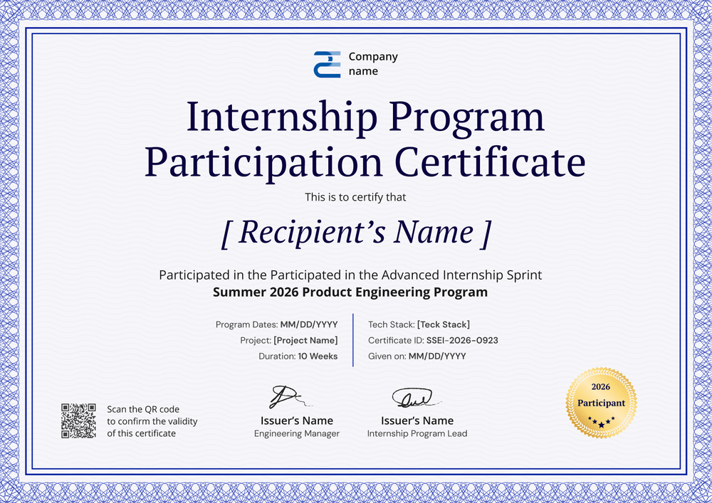 Professional and violet internship participation certificate template Professional and violet internship participation certificate template
