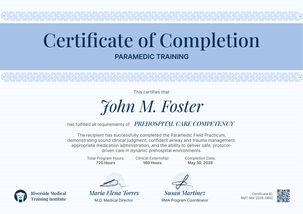 Serious and blue certificate of completion template Serious and blue certificate of completion template