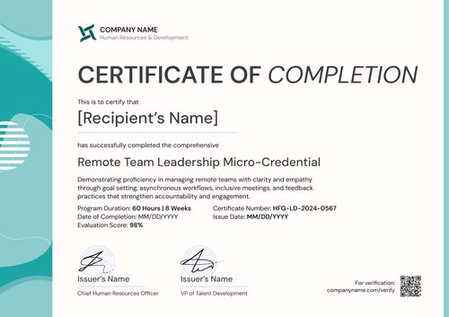 Joyful and green certificate of completion template Joyful and green certificate of completion template