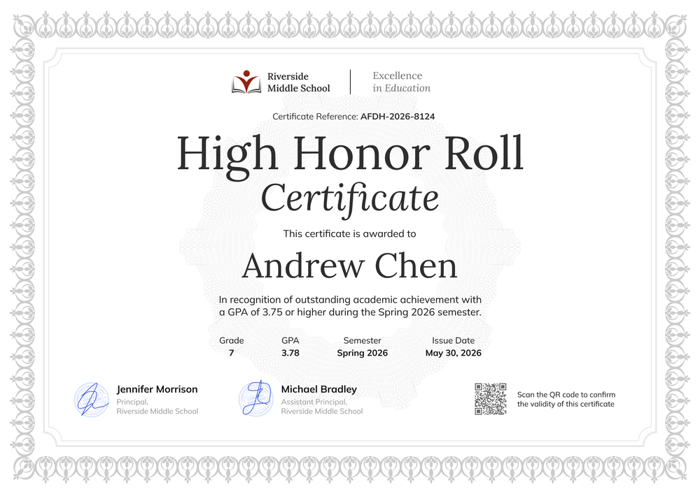 Free High Honor Roll Certificate Template – Landscape Free High Honor Roll Certificate Template – Landscape